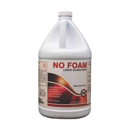 Warsaw Chemical No Foam, Liquid Glass Wash for dishwashers, 1-Gallon, 4PK 20121-0000004